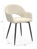 IDOMYA Factory 2-delige set: eetkamerstoelen "Rebecca" crème - (B)52 x (H)75 x (D)56 cm