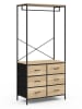 IDOMYA Essentials Garderobe ''Iris'' in Hellbraun/ Schwarz - (B)80 x (H)168 x (T)40 cm