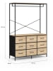 IDOMYA Essentials Garderobe ''Iris'' in Hellbraun/ Schwarz - (B)113 x (H)167 x (T)40 cm