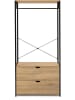 IDOMYA Essentials Garderobe "Memphis" in Hellbraun/ Schwarz - (B)80 x (H)167 x (T)40 cm