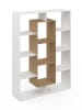 IDOMYA Essentials Boekenkast "Paulette" wit/lichtbruin - (B)104 x (H)143 x (D)30 cm