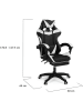 IDOMYA Essentials Bürostuhl in Schwarz/ Weiß - (B)60 x (H)117,5 x (T)64 cm