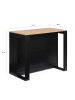 IDOMYA Factory Esszimmertisch "Nino" in Schwarz/ Hellbraun - (B)113 x (H)90 x (T)60 cm