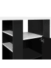 IDOMYA Factory Eetkamertafel "Théo" wit/zwart - (B)110 x (H)110 x (D)80 cm