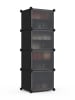 IDOMYA Essentials Schuhschrank in Schwarz - (B)43 x (H)122 x (T)32 cm