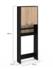 IDOMYA Essentials Wasmachinekast lichtbruin/zwart - (B)65 x (H)180 x (D)24 cm