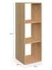 IDOMYA Essentials Boekenkast "Faustine" lichtbruin - (B)30 x (H)88 x (D)30 cm