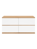 IDOMYA Essentials Wastafelonderkast "Tom" wit/lichtbruin - (B)120 x (H)60 x (D)45 cm