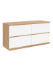 IDOMYA Essentials Wastafelonderkast "Tom" wit/lichtbruin - (B)120 x (H)60 x (D)45 cm