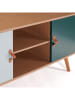 IDOMYA Essentials TV-Regal "Aria" in Hellbraun/ Grün - (B)113 x (H)53,5 x (T)39,5 cm