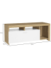 IDOMYA Essentials TV-Regal "Maryse" in Hellbraun/ Weiß - (B)110 x (H)45 x (T)40 cm
