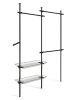 IDOMYA Essentials Garderoba w kolorze czarnym - 177 x 278 x 35 cm