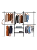 IDOMYA Essentials Garderoba w kolorze czarnym - 305 x 278 x 35 cm