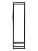 IDOMYA Essentials Stojak w kolorze czarnym na drewno opałowe - 45 x 170 x 30 cm
