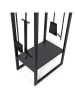 IDOMYA Essentials Haardhoutstandaard zwart - (B)45 x (H)170 x (D)30 cm