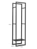 IDOMYA Essentials Stojak w kolorze czarnym na drewno opałowe - 45 x 170 x 30 cm