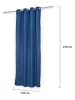 IDOMYA Essentials 2-delige set: gordijnen blauw - (L)240 x (B)135 cm