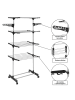 IDOMYA Essentials Wasdroogrek zilverkleurig/zwart - (B)129 x (H)165 x (D)58 cm