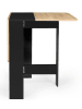 IDOMYA Factory Eetkamertafel "Edi" zwart - (B)103 x (H)75 x (D)76 cm