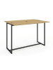 IDOMYA Factory Esszimmertisch "Memphis" in Beige/ Schwarz - (B)110 x (H)75 x (T)40 cm