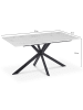 IDOMYA Essentials Eetkamertafel "Glam" wit/zwart - (B)160 x (H)76,5 cm