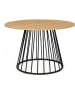 IDOMYA Essentials Eetkamertafel "Adelle" lichtbruin/zwart - (H)75 x Ø 110 cm