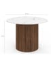 IDOMYA Factory Eettafel ''Alvar'' bruin/wit - (H)75 x Ø 110 cm