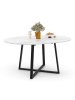 IDOMYA Factory Eetkamertafel "Sana" wit/zwart - (B)150 x (H)75 x (D)110 cm