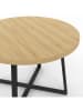 IDOMYA Factory Esstisch ''Sana'' in Beige/ Schwarz - (H)75 x Ø 110 cm