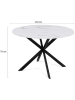 IDOMYA Essentials Eetkamertafel "Soline" crème/zwart - (H)76 x Ø 110 cm