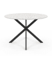 IDOMYA Essentials Eetkamertafel "Soline" crème/zwart/meerkleurig - (H)76 x Ø 110 cm
