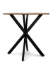 IDOMYA Factory Esszimmertisch "Soline" in Hellbraun/ Schwarz - (H)75 x Ø 80 cm