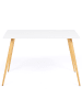 IDOMYA Factory Eetkamertafel "Sally" wit/lichtbruin - (B)120 x (H)74 x (D)80 cm