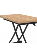 IDOMYA Factory Klapptisch "Tribeca" in Hellbraun/ Schwarz - (B)100 x (H)75 x (T)54 cm