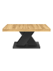 IDOMYA Factory Salontafel "Alexis" lichtbruin/zwart - (B)100 x (H)45 x (D)60 cm