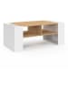 IDOMYA Factory Couchtisch in Weiß/ Hellbraun - (B)100 x (H)40 x (T)50 cm