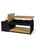 IDOMYA Essentials Couchtisch in Schwarz/ Hellbraun - (B)110 x (H)45 x (T)60 cm