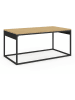 IDOMYA Factory Salontafel "Memphis" zwart/lichtbruin - (B)90 x (H)40,5 x (D)48 cm