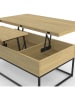 IDOMYA Essentials Couchtisch "Memphis" in Hellbraun/ Schwarz - (B)100 x (H)54,5 x (T)40,5 cm