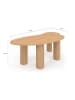 IDOMYA Factory Couchtisch "Naomi" in Hellbraun - (B)100 x (H)35,5 x (T)49 cm