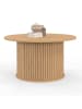 IDOMYA Factory Couchtisch "Albane" in Hellbraun - (H)40 x  Ø 70 cm
