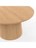 IDOMYA Factory Couchtisch "Elvis" in Hellbraun - (H)40 x  Ø 70 cm