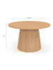 IDOMYA Factory Salontafel "Elvis" lichtbruin - (H)40 x Ø 70 cm