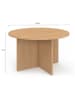 IDOMYA Factory Salontafel "Ophélia" lichtbruin - (H)40 x Ø 70 cm