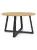 IDOMYA Factory Eettafel ''Sana'' beige/zwart - (H)83 x Ø 100 cm