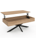IDOMYA Essentials Salontafel "Spider" lichtbruin/zwart - (B)100 x (H)40 x (D)50 cm