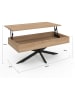 IDOMYA Essentials Salontafel "Spider" lichtbruin/zwart - (B)100 x (H)40 x (D)50 cm