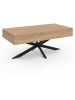 IDOMYA Essentials Salontafel "Spider" lichtbruin/zwart - (B)100 x (H)40 x (D)50 cm