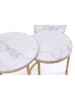 IDOMYA Essentials 3-delige set: salontafels "Glam" wit/goudkleurig