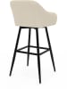 IDOMYA Factory 2er-Set: Barhocker "Ariana" in Creme/ Schwarz - (B)46 x (H)93 x (T)47 cm